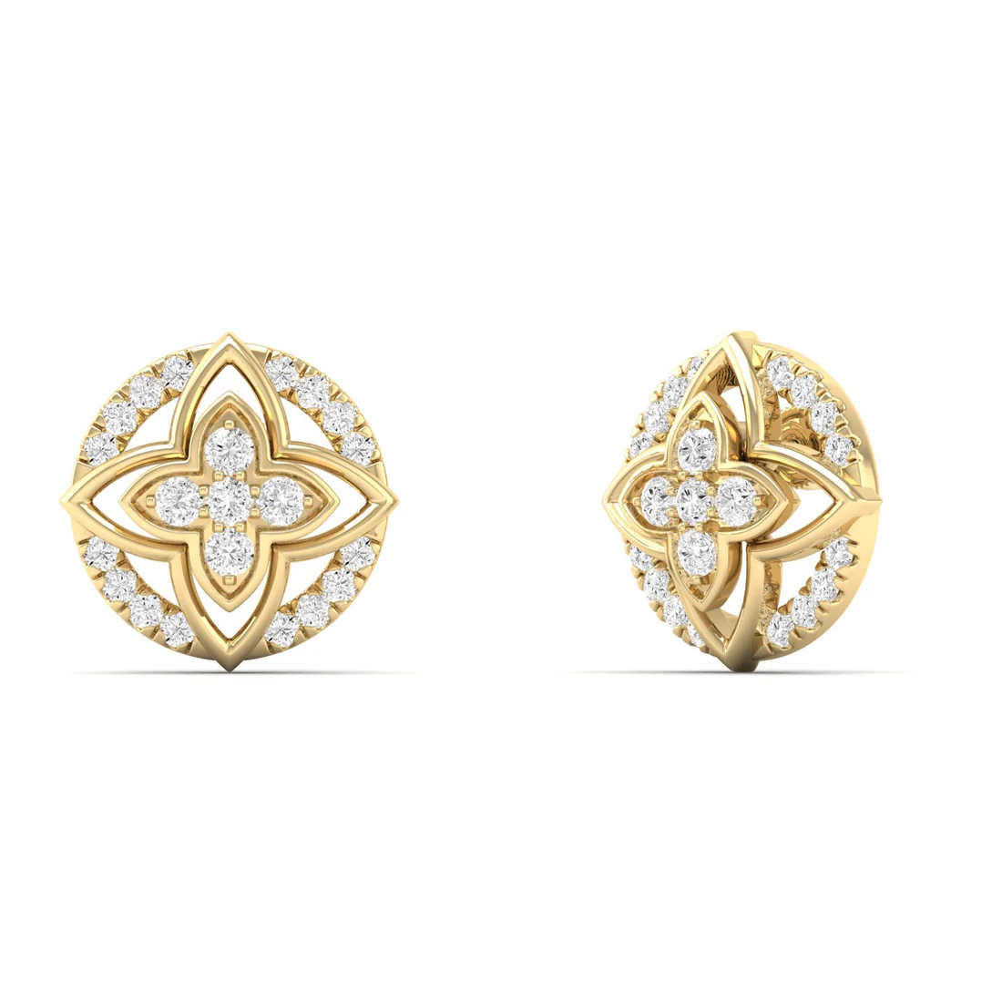 0.23 CTW Lab Grown Diamond Flower Stud Earring