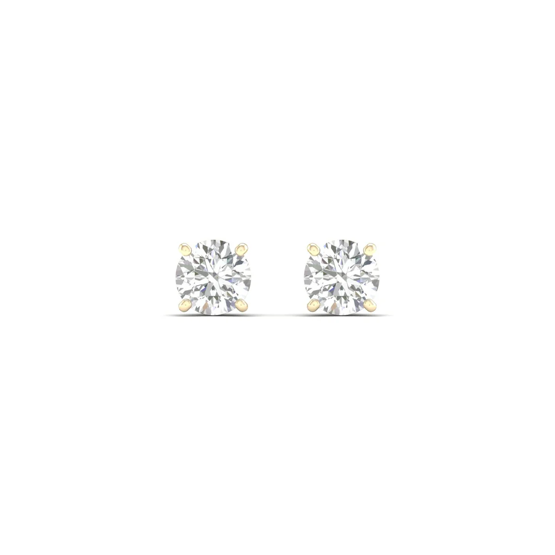 1 CTW Lab Grown Diamond Classic Round Solitaire Stud Earring