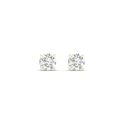 1 CTW Lab Grown Diamond Classic Round Solitaire Stud Earring