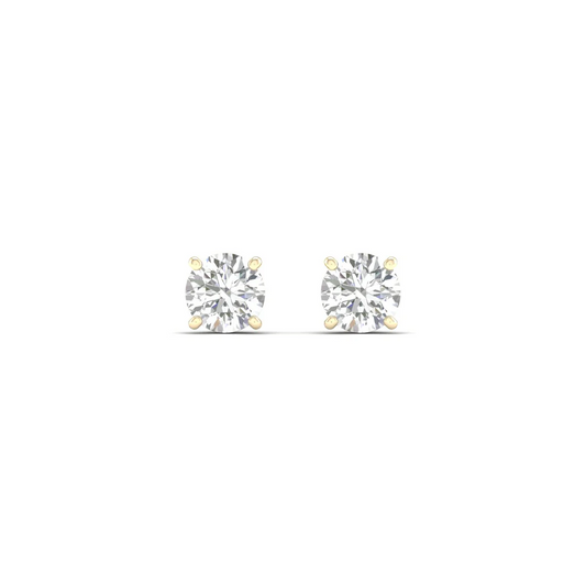 1 CTW Lab Grown Diamond Classic Round Solitaire Stud Earring