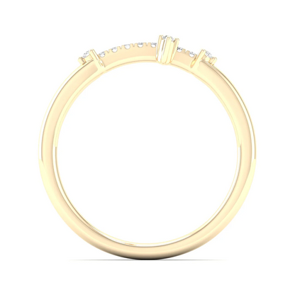 0.10Ctw Lab Grown Diamond Minimalist Cross Ring