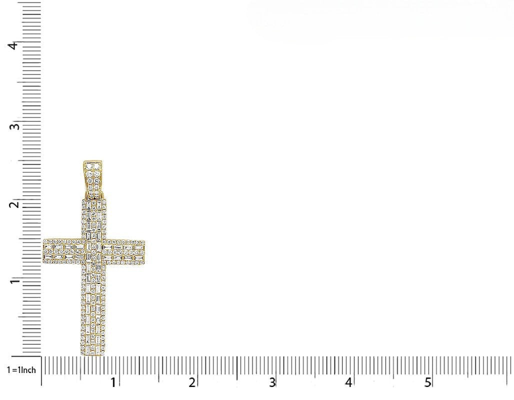 2.5 Inch Lab Grown Diamond Cross Custom Pendant