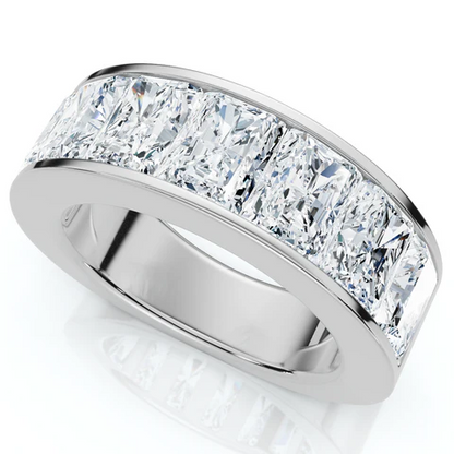 7 CTW Lab Grown Diamond Radiant Cut Men's Ring