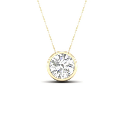 1.50 CTW Lab Grown Diamond Bezel Set Pendant
