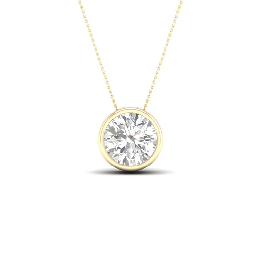 1.50 CTW Lab Grown Diamond Bezel Set Pendant