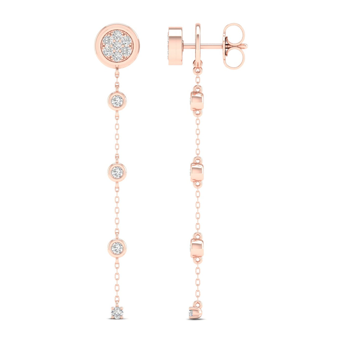 0.38 CTW Lab Grown Diamond Button Pave Drop