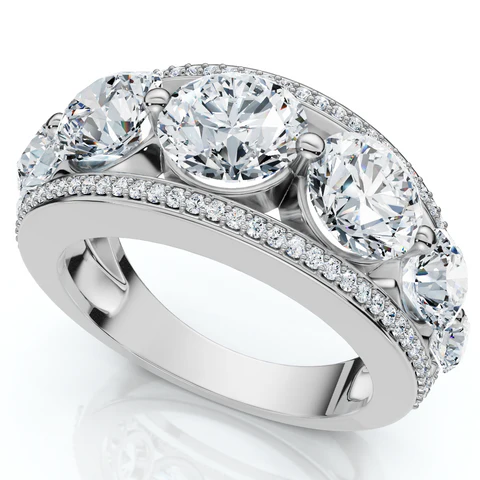 4 CTW Lab Grown Diamond Unisex Wedding Ring