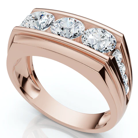 2 CTW Lab Grown Diamond Wedding Anniversary Ring For Men