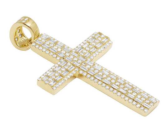 2.5 Inch Lab Grown Diamond Cross Custom Pendant
