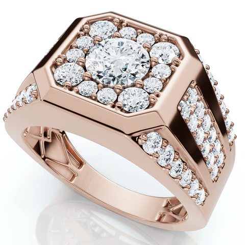 2 CTW Lab Grown Diamond 10k Gold Men's Ring