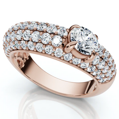 1.5 CTW Lab Grown Diamond Pave Set Anniversary Ring