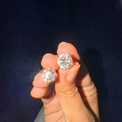 1 CTW Lab Grown Diamond Classic Round Solitaire Stud Earring