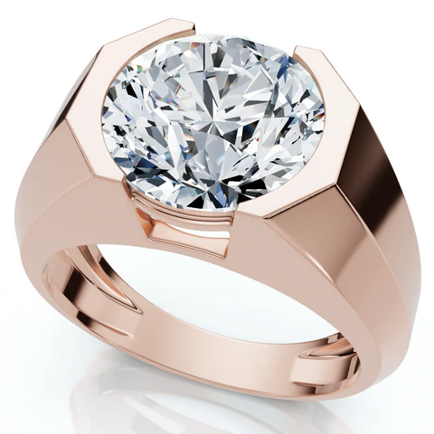 5 CTW Lab Grown Diamond Solitaire Engagement Ring For Men