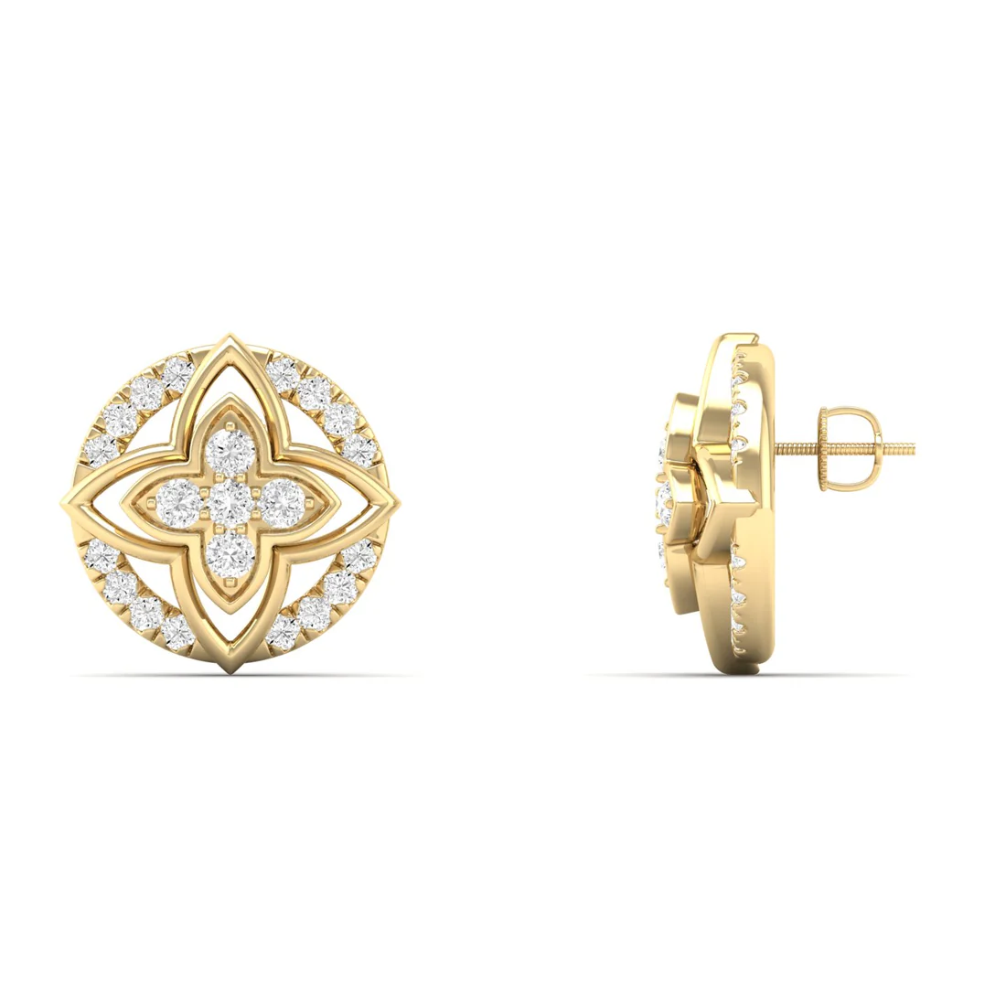 0.23 CTW Lab Grown Diamond Flower Stud Earring