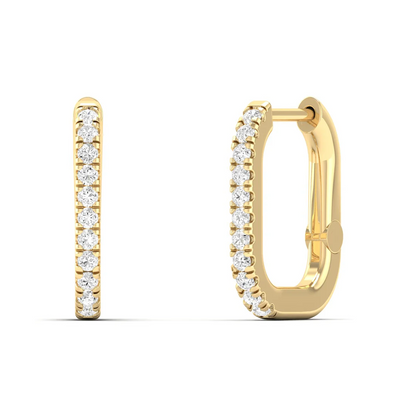 0.15 CTW Lab Grown Diamond Unique Huggie Earring