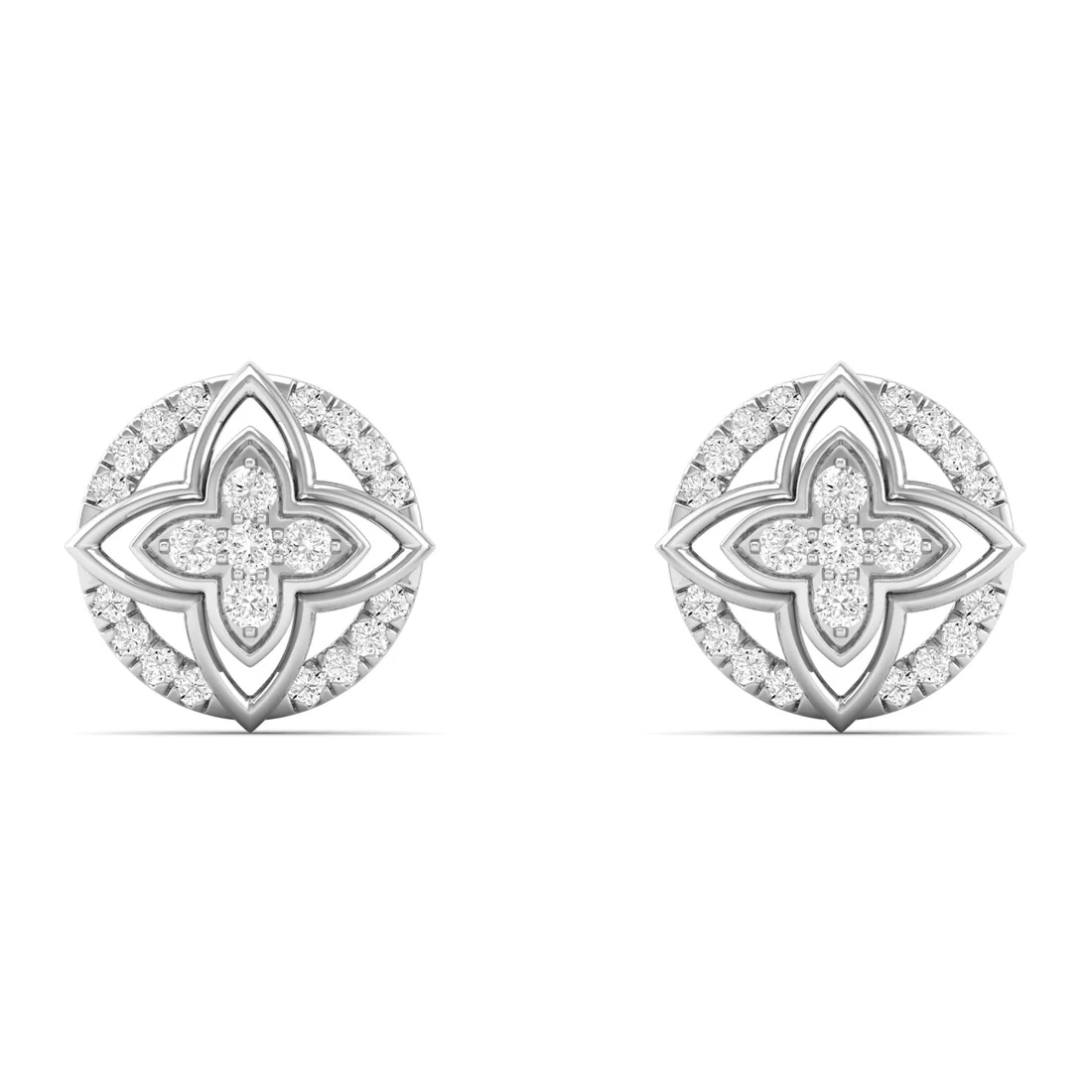 0.23 CTW Lab Grown Diamond Flower Stud Earring