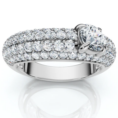 1.5 CTW Lab Grown Diamond Pave Set Anniversary Ring