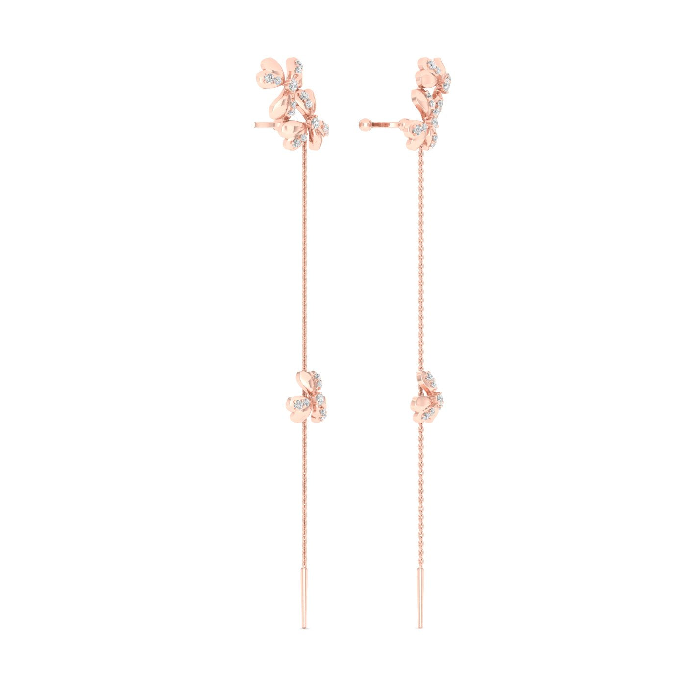 0.38 CTW Lab Grown Diamond Heart Shape Patels Drop Earring