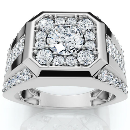 2 CTW Lab Grown Diamond 10k Gold Men's Ring