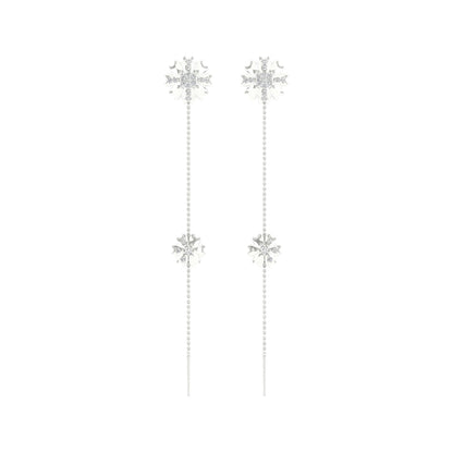 0.30 CTW Lab Grown Diamond Modern Floral Drop Earrings