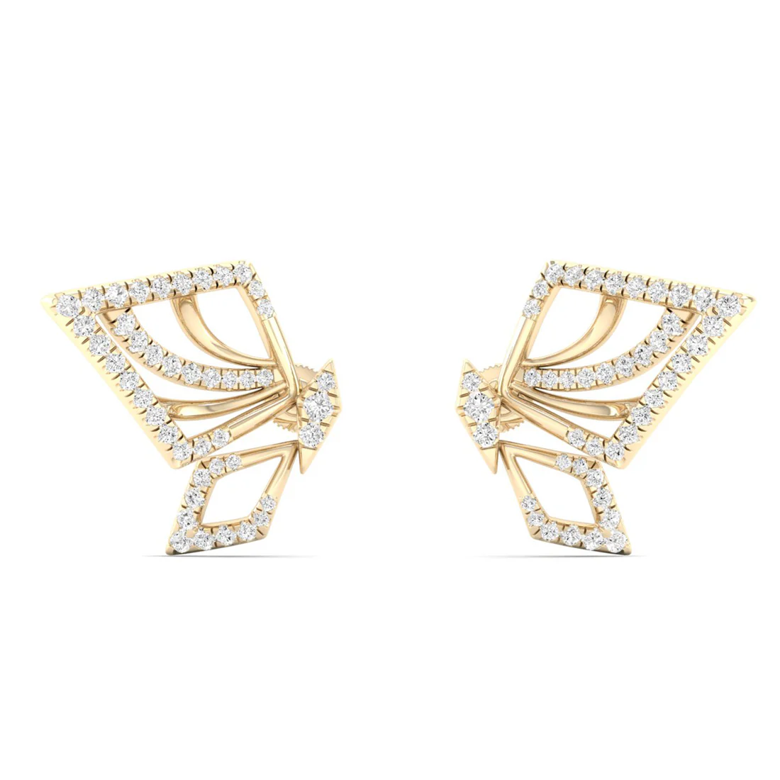 0.46 CTW La Grown Diamond Sparkle Wing Butterfly Earring