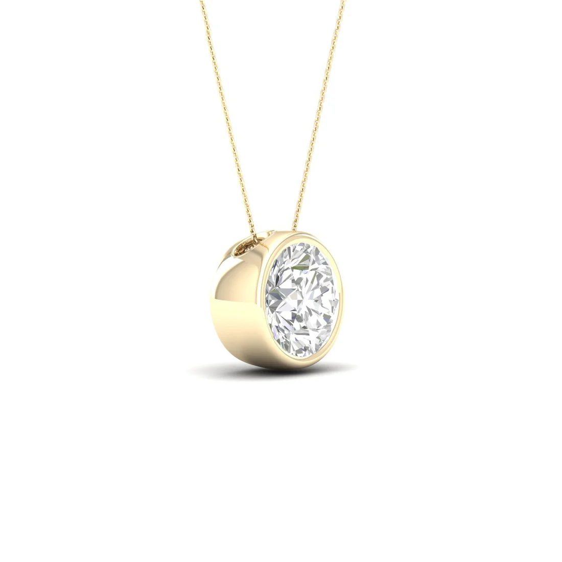 1.50 CTW Lab Grown Diamond Bezel Set Pendant