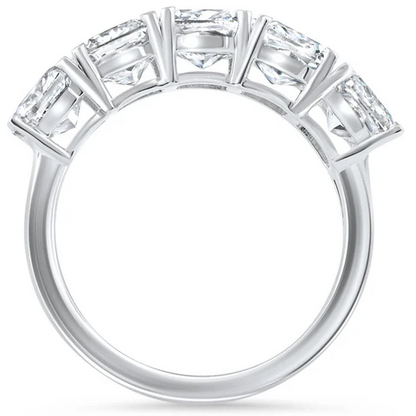 3.50 CTW Lab Grown Diamond Cushion Cut 5-Stone Engagement Ring