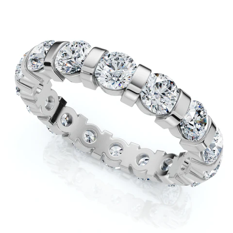 2.33 CTW Lab Grown Diamond Bar Set Eternity Band