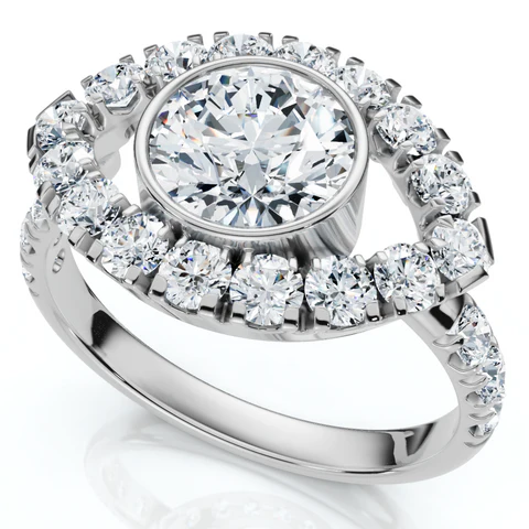 1.75 CTW Lab Grown Diamond Eye Shape Ring