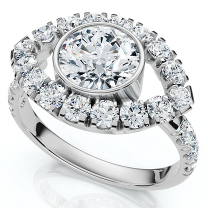 1.75 CTW Lab Grown Diamond Eye Shape Ring