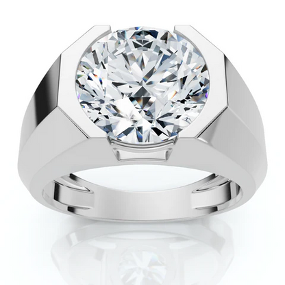 5 CTW Lab Grown Diamond Solitaire Engagement Ring For Men