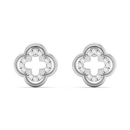 0.18 CTW Lab Grown Diamond Clover Stud Earring