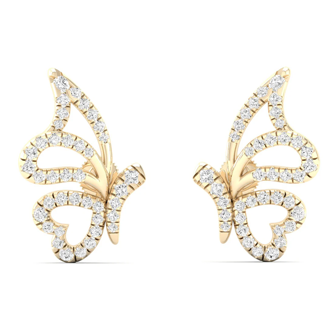 0.38 CTW Lab Grow Diamond Butterfly Fashion Stud Earring