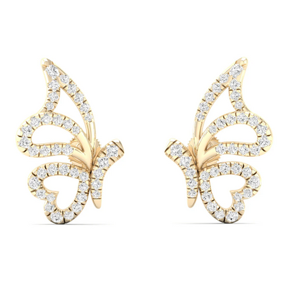 0.38 CTW Lab Grow Diamond Butterfly Fashion Stud Earring