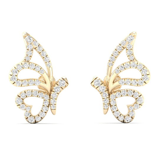 0.38 CTW Lab Grow Diamond Butterfly Fashion Stud Earring