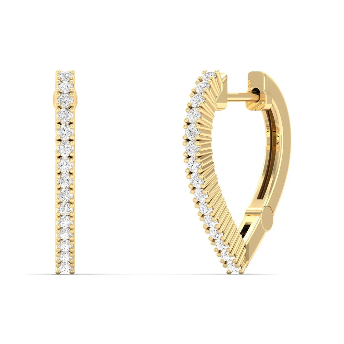 0.18 CTW Lab Grown Diamond Huggie Earring