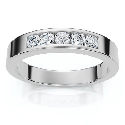0.25 CTW Lab Grown Diamond Channel Set Men's Ring
