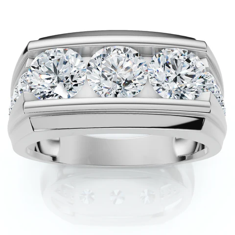 2 CTW Lab Grown Diamond Wedding Anniversary Ring For Men
