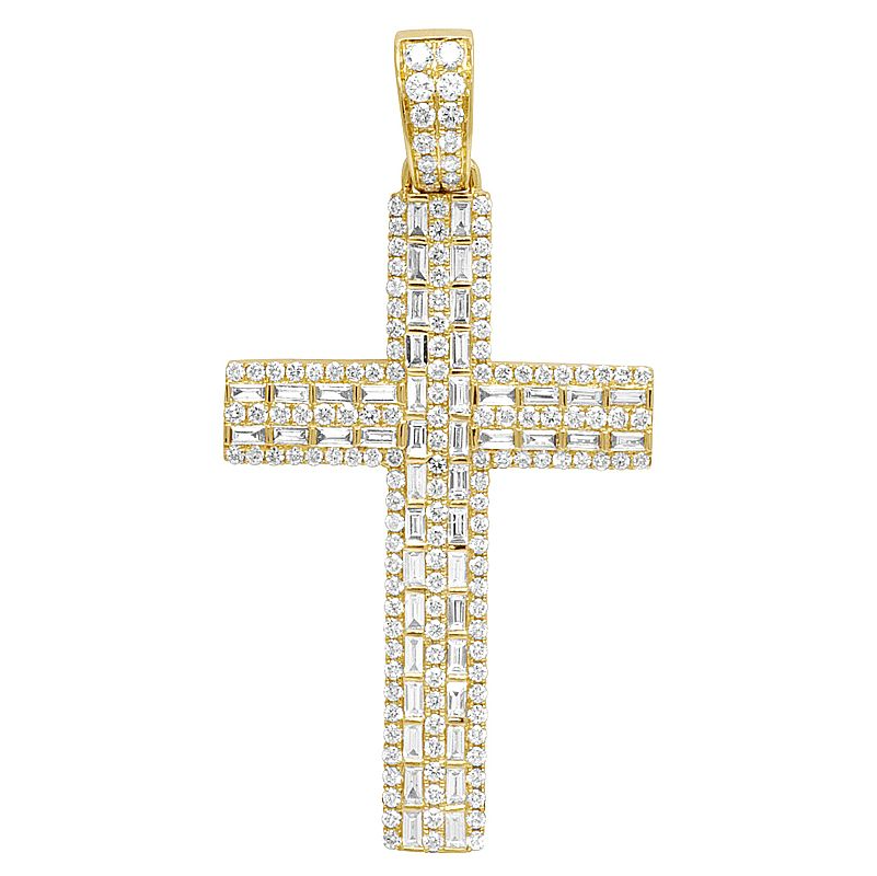 2.5 Inch Lab Grown Diamond Cross Custom Pendant