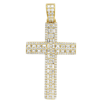 2.5 Inch Lab Grown Diamond Cross Custom Pendant