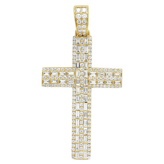 2.5 Inch Lab Grown Diamond Cross Custom Pendant