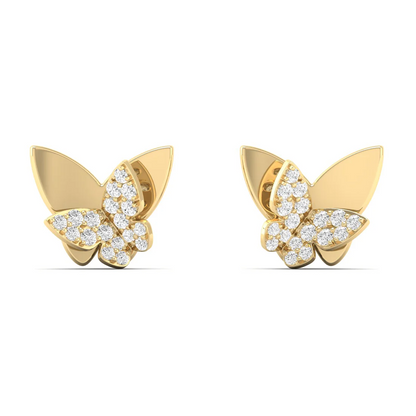 0.18 CTW Lab Grown Diamond Butterfly Stud Earring