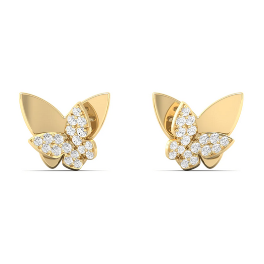 0.18 CTW Lab Grown Diamond Butterfly Stud Earring