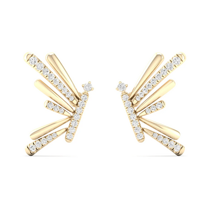 0.29 Ctw Lab Grown Diamond Beautiful Butterfly Earring
