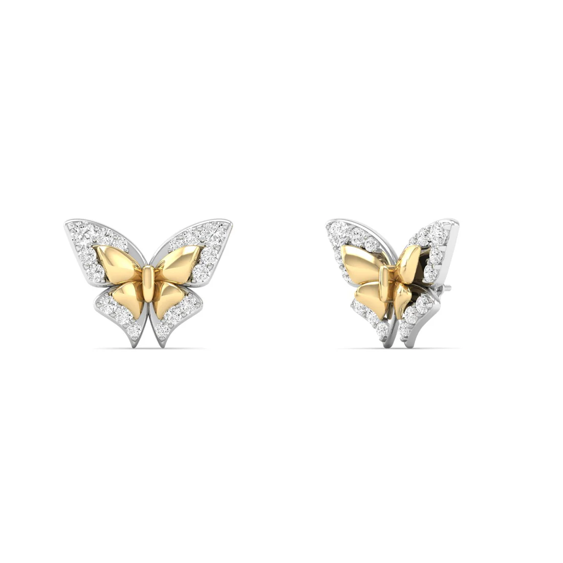 0.18 CTW Lab Grown Diamond Butterfly Shape Stud Earring