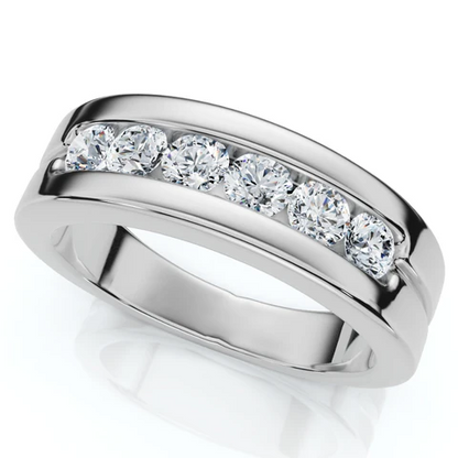 0.625 CTW Lab Grown Diamond 6-Stone Polished Wedding Ring