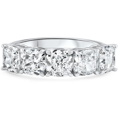 3.50 CTW Lab Grown Diamond Cushion Cut 5-Stone Engagement Ring