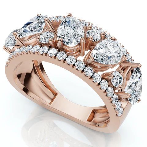 1.50 CTW Lab Grown Diamond Cluster Anniversary Ring