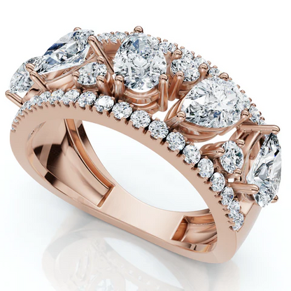 1.50 CTW Lab Grown Diamond Cluster Anniversary Ring