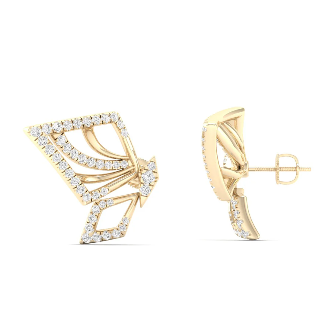 0.46 CTW La Grown Diamond Sparkle Wing Butterfly Earring